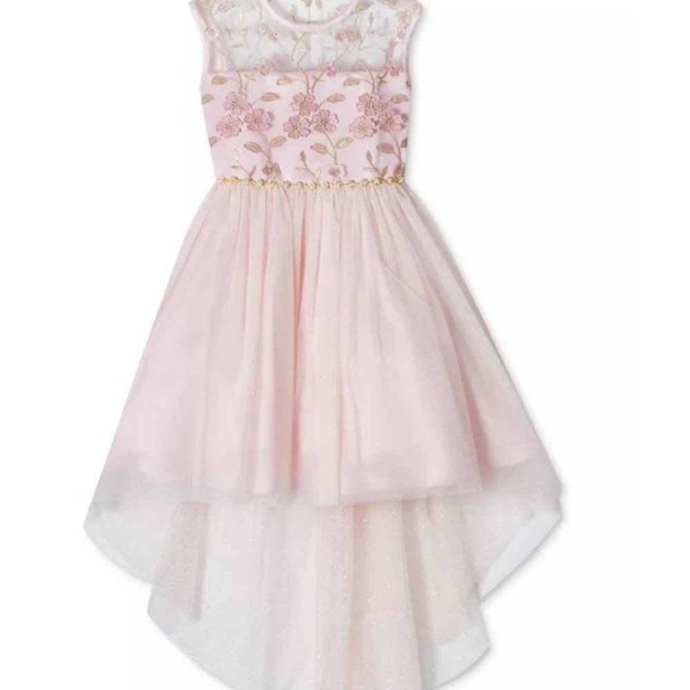 Rare Editions Little Girls Illusion Neck